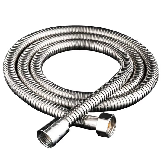 1.5/2M Black/Silver SUS 304 Flexible Shower Hose Long Bathroom Shower Pipe Extension Water Pipe Pull Pipe Bathroom Accessories